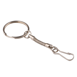 钥匙圈蛇链平圈蛇骨链金属钥匙链带朱胆扣U盘挂链多功能挂件门禁