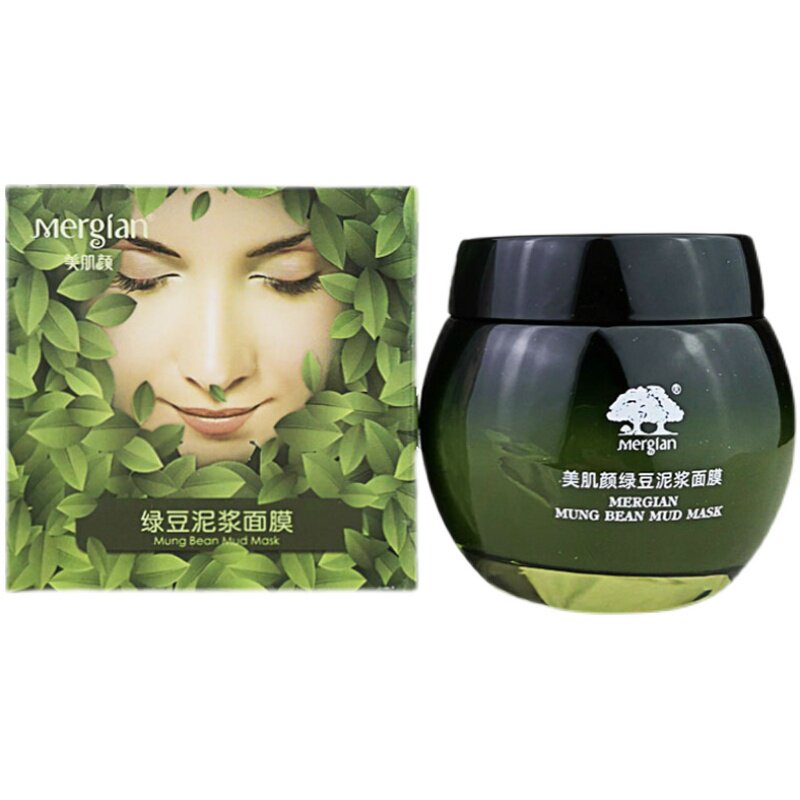 美肌颜绿豆泥膜正品控油祛痘补水粉刺黑头面膜收缩毛孔