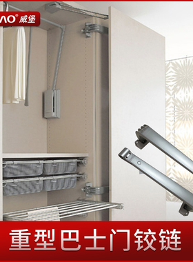 意大利进口重型外推巴士门阻尼缓冲铰链隐形酒书柜门铰链五金配件