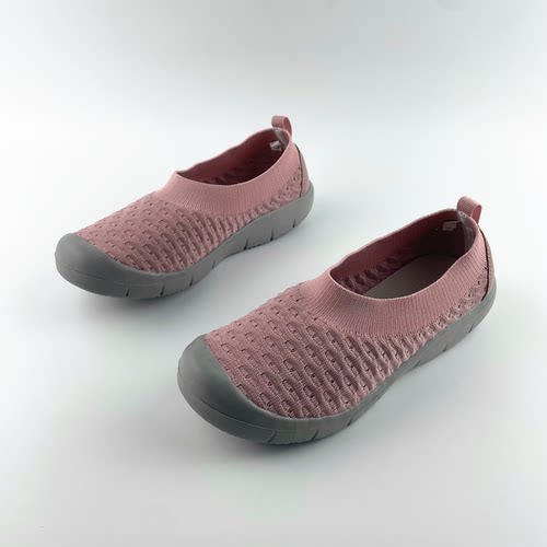 跨境一脚蹬舒适平底透气网面单鞋