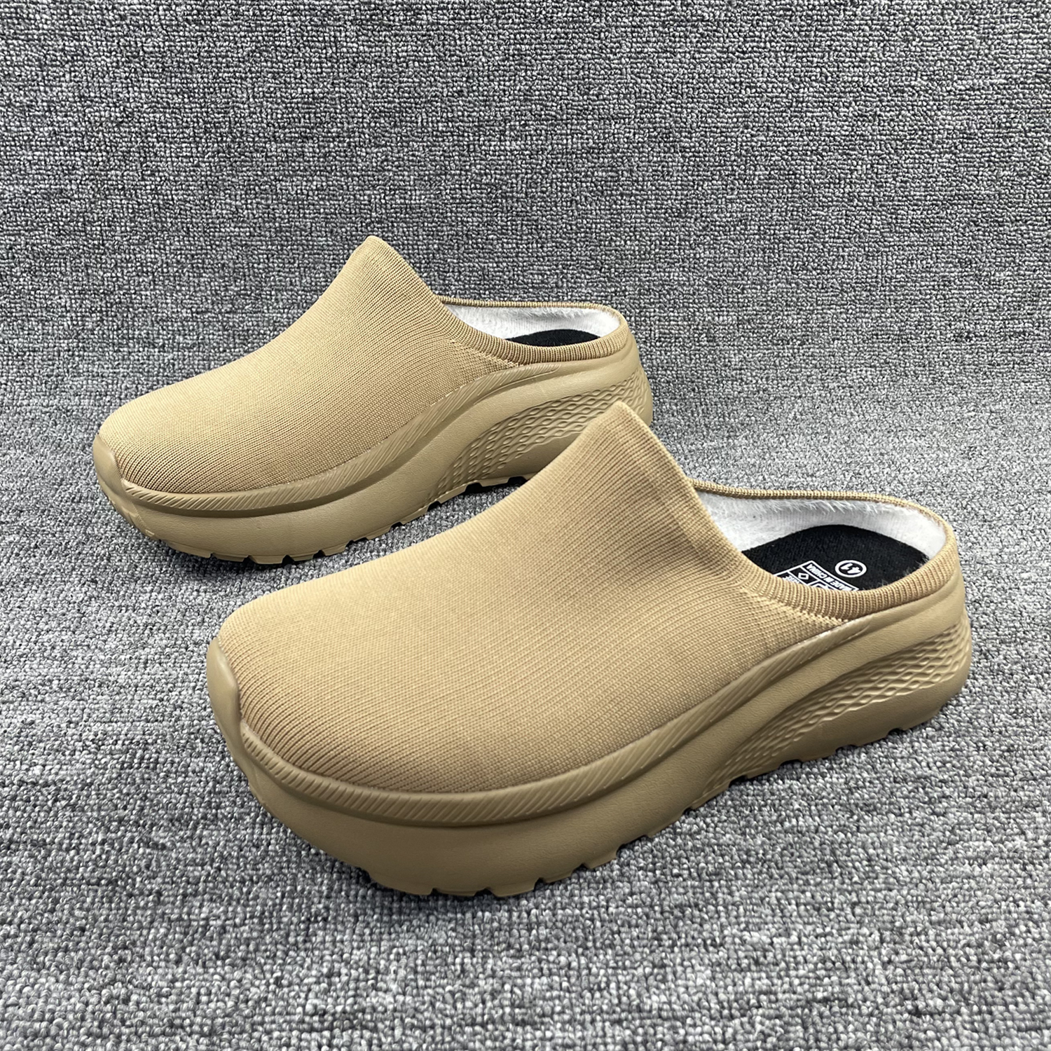 外贸加毛半拖跨境大码宽头飞织一脚蹬包头保暖休闲鞋舒适厚底棉鞋,居家布艺,居家棉拖/棉鞋,淘宝优惠券,粉丝福利购,淘宝优惠卷