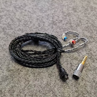 16股TRN插口2pin s镀银升级线4.4平衡可换插头线材配CVJ插头