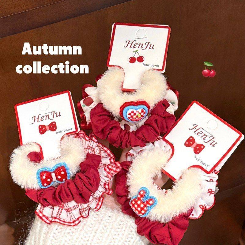 新款可爱毛绒花边发圈套装少女甜美马尾发绳不伤发小肠圈头饰批发,饰品/流行首饰/时尚饰品新,发饰,淘宝优惠券,粉丝福利购,淘宝优惠卷