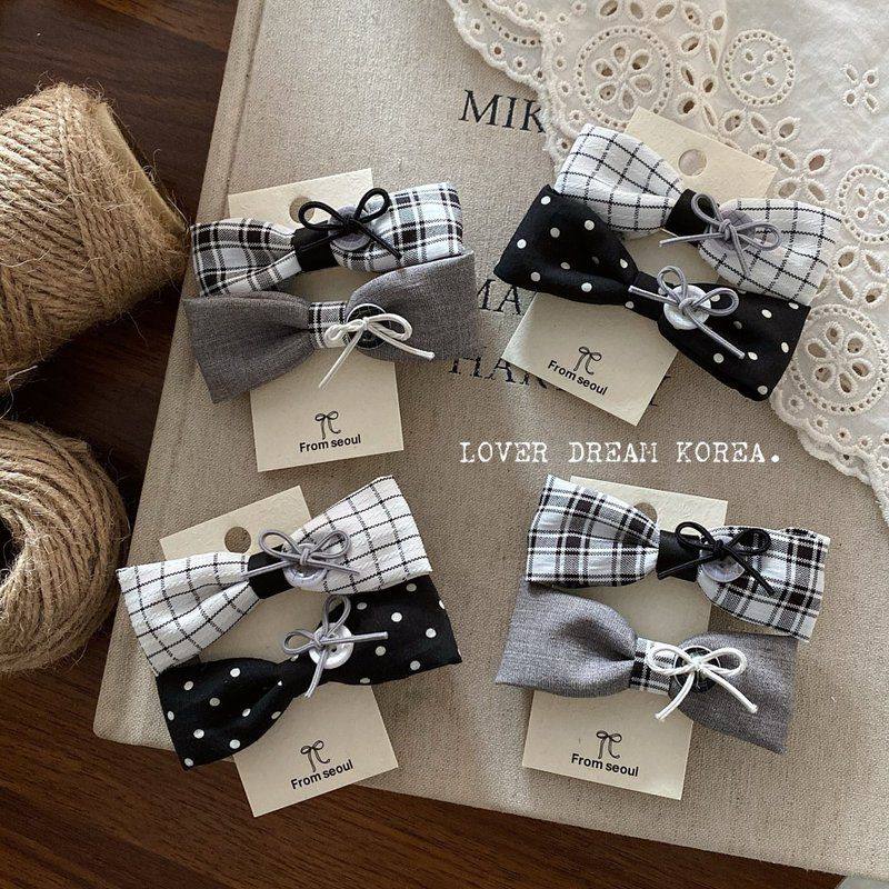 小红书新款韩版黑白小香风发饰套装蝴蝶结高级感百搭发饰发夹少女,饰品/流行首饰/时尚饰品新,发饰,淘宝优惠券,粉丝福利购,淘宝优惠卷