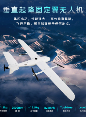 TYI垂直起降固定翼无人机2.5米长航时便携多功能测绘巡飞单机架