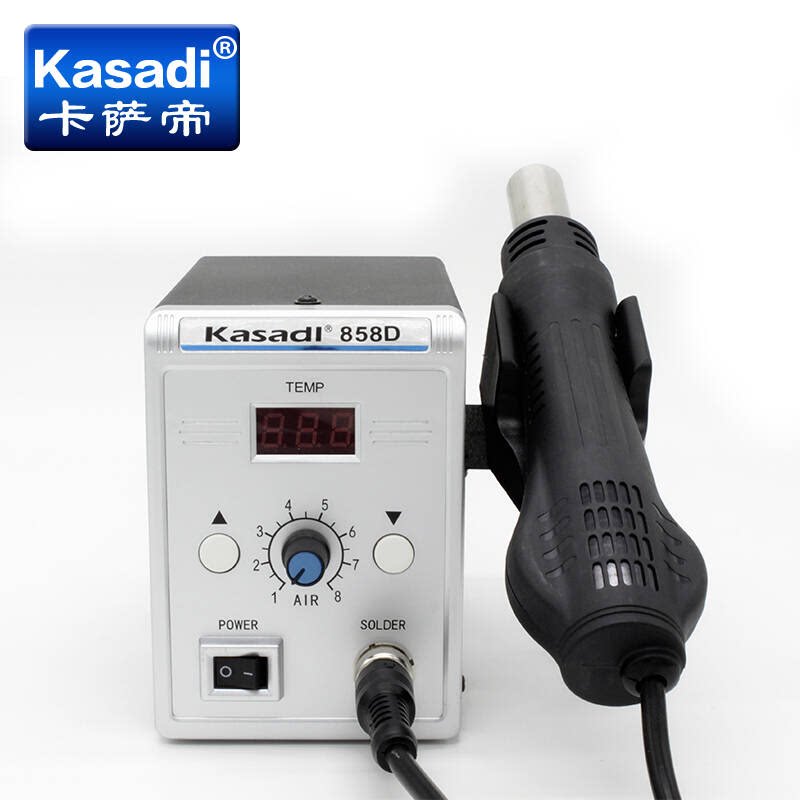 新款 卡萨帝858D数显拆焊台 工业热风枪 手机电脑IC芯片维修工具