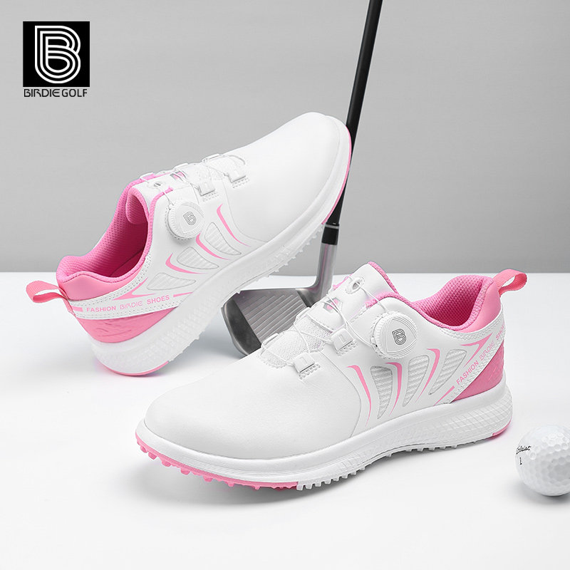 新品 birdie泊蒂高尔夫球鞋 女款防水鞋透气耐磨 运动鞋子 旋转扣