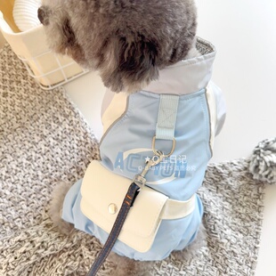【石墨烯三防】宠物比熊雪纳瑞泰迪狗狗衣服冬装可爱帅气四脚衣