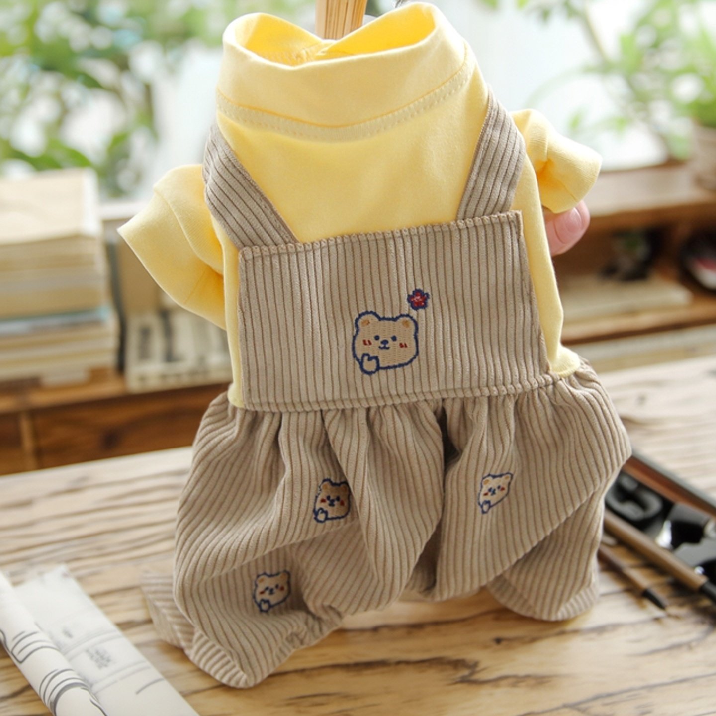 宠物比熊小型犬泰迪狗狗衣服春秋装薄款秋冬装四脚衣可爱背带装