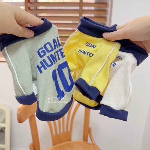 2025新款帅气T恤背心宠物猫咪比熊雪纳瑞泰迪狗狗衣服春夏装薄款