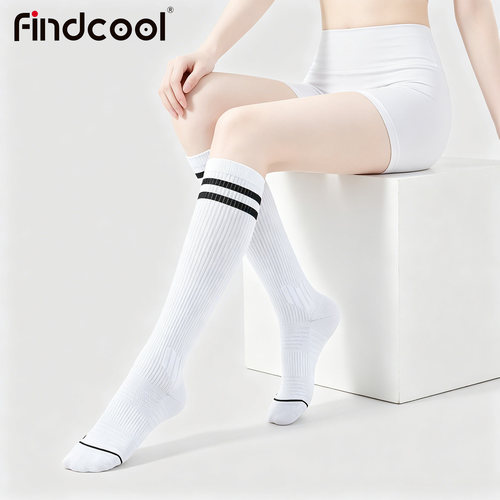 Findcool女中筒压缩袜跑步防滑
