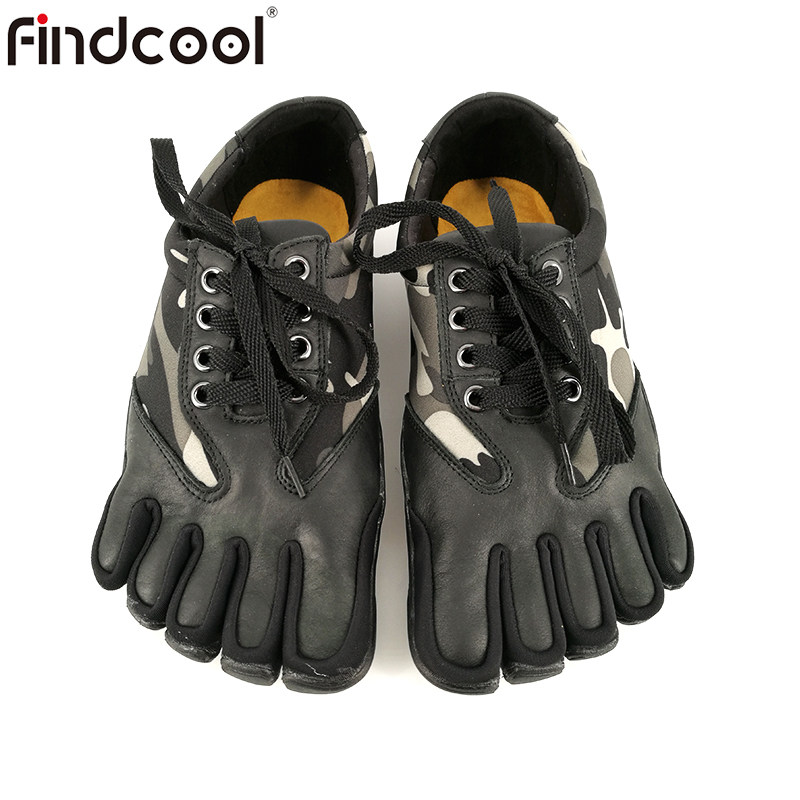 findcool五指鞋赤足鞋健身跑步鞋户外运动攀岩鞋分指鞋真皮运动鞋