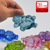 大号透明仿水晶可爱绵羊小羊动物吊坠男女孩儿童过家家宝石玩具