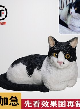 宠物纪念品猫咪模型定制照片定做仿真手工礼物狗狗玩偶摆件车载