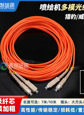 猎豹威斯特光纤线V08橙色双芯SC方头UV多模黑迈喷绘机光纤数据线