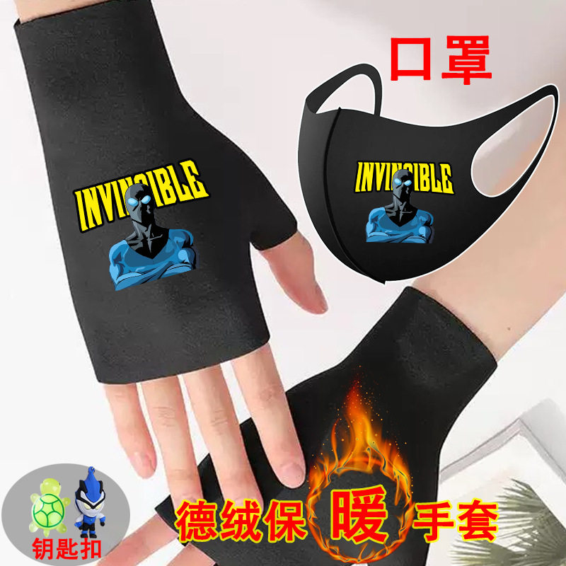 冬季少侠无敌加绒手套男