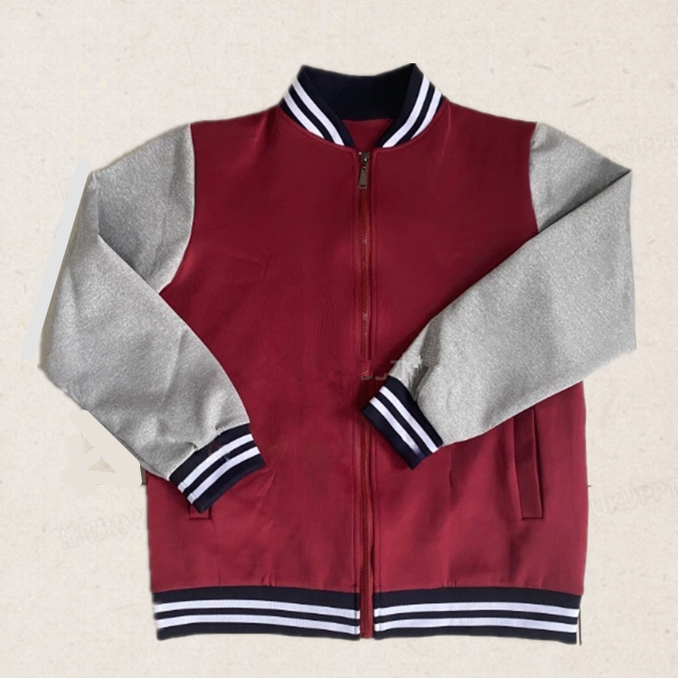 定制峨眉一中校服外套酒红色藏蓝色拉链衫棒球服夹克中小学生上衣