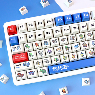 宝可梦第三世代游戏键帽像素风机械键盘帽PBT五面热升华原厂高度