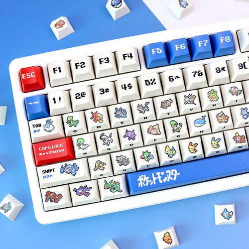宝可梦第三世代游戏键帽像素风机械键盘帽PBT五面热升华原厂高度