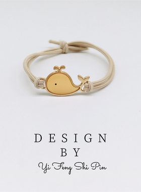 萌萌的小鲸鱼头绳女韩版可爱网红ins 扎头皮筋发圈发绳少女心头饰