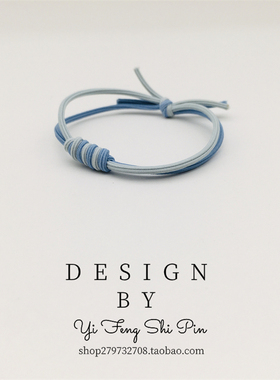 韩版撞色基础手工打结发圈发绳仙女耐用头绳扎头发ins风简约皮筋