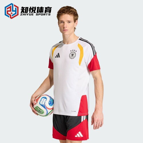 Adidas阿迪达斯德国国家队短袖足球训练球衣男运动T恤KB4440