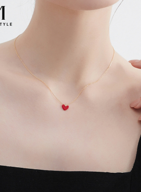 mck小红心高级感925银项链