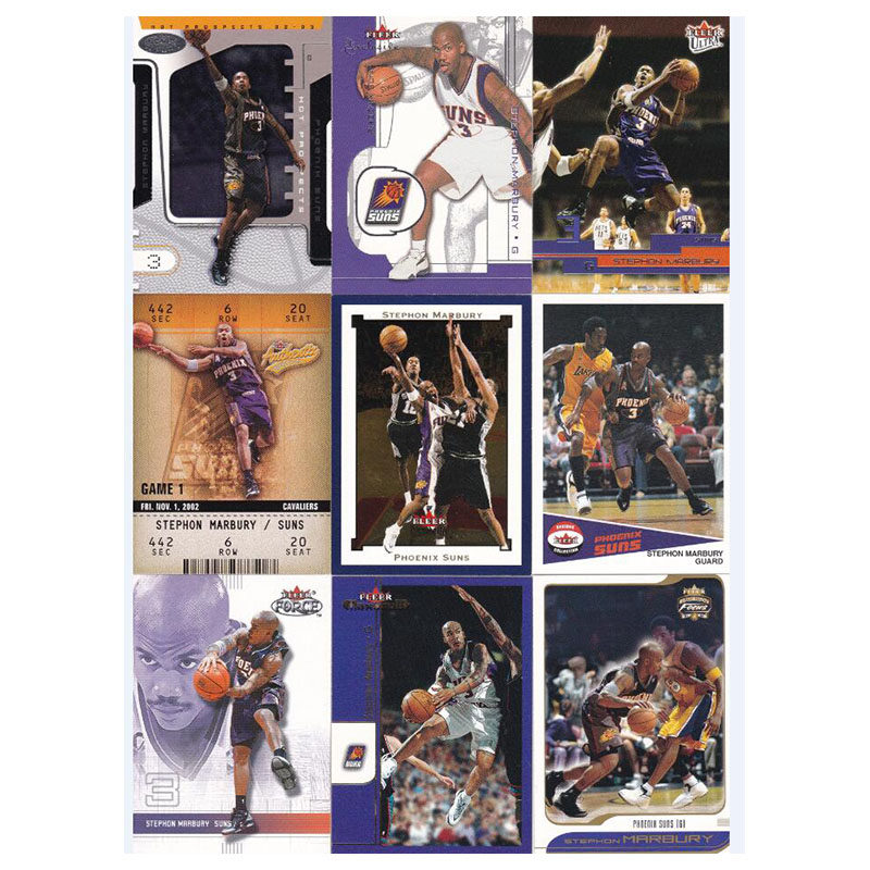 NBA球星卡 斯蒂芬马布里vs科比 FLEER 2002  经典老卡 独狼