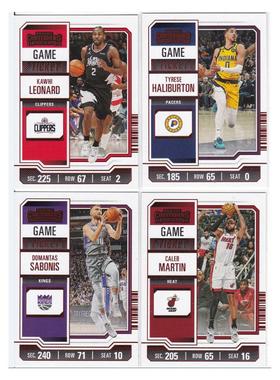 球星卡莱昂纳德哈利伯顿萨博尼斯 马丁 红帕尼尼23-24contenders