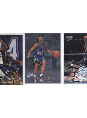NBA球星卡 雷阿伦 折射卡 fleer 1999