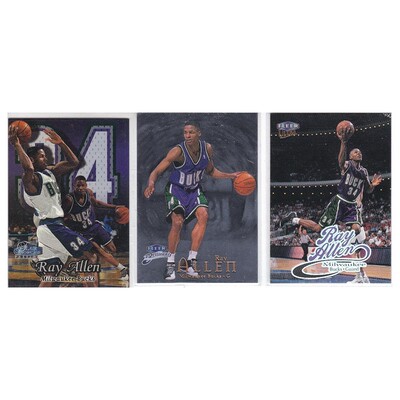 NBA球星卡 雷阿伦 折射卡 fleer 1999