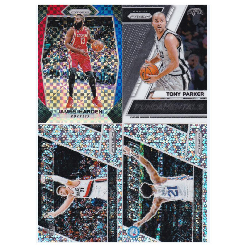 NBA球星卡 哈登恩比德 努尔基奇 帕克 泡泡折射panini17-18prizm