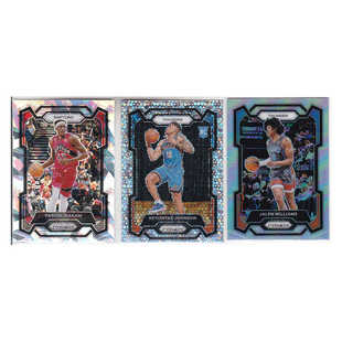 球星卡西亚卡姆碎冰 约翰逊 杰伦威廉姆斯银折射帕尼尼23-24prizm