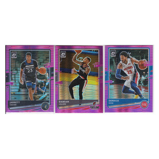球星卡 卡尔弗 利拉德 德里克罗斯 粉折射帕尼尼20-21optic