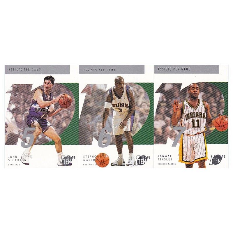 NBA球星卡 斯托克顿 马布里 汀斯利 topps 2002