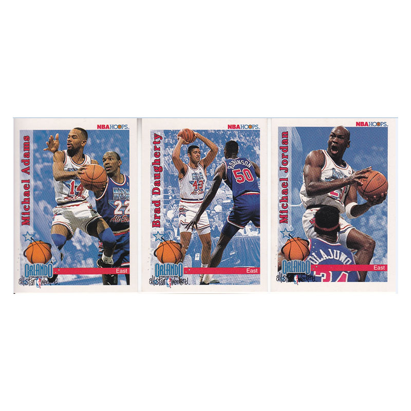 球星卡 亚当斯 多尔蒂 迈克尔乔丹 全明星 skybox 1992 hoops