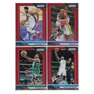 球星卡恩比德 马布里 布罗格登考辛斯红波纹折射帕尼尼18-19prizm