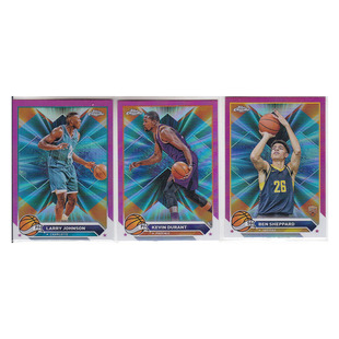球星卡拉里约翰逊 杜兰特 谢泼德粉折射topps 2024