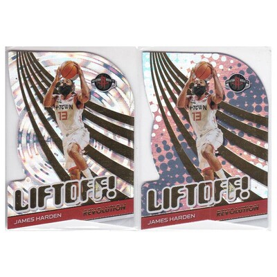 NBA球星卡 詹姆斯哈登 liftoff隧道折 圆点帕尼尼20-21revolution