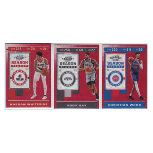 球星卡 怀特塞德鲁迪盖伊伍德 红折射帕尼尼19-20contenders