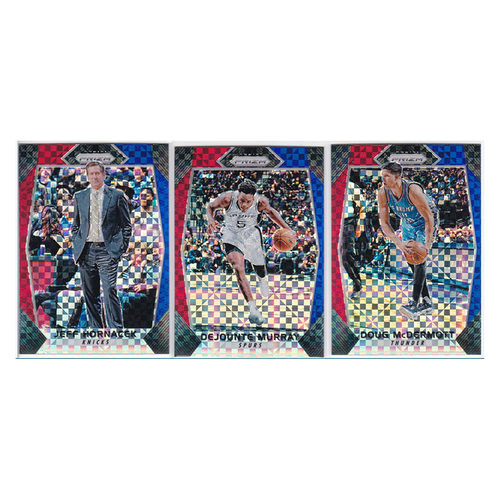 球星卡 霍纳塞克德章泰穆雷麦克德莫特三色折帕尼尼17-18prizm