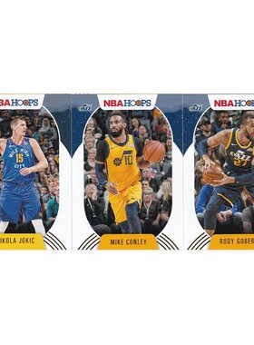 NBA球星卡 约基奇康利戈贝尔 雪花 帕尼尼20-21hoops