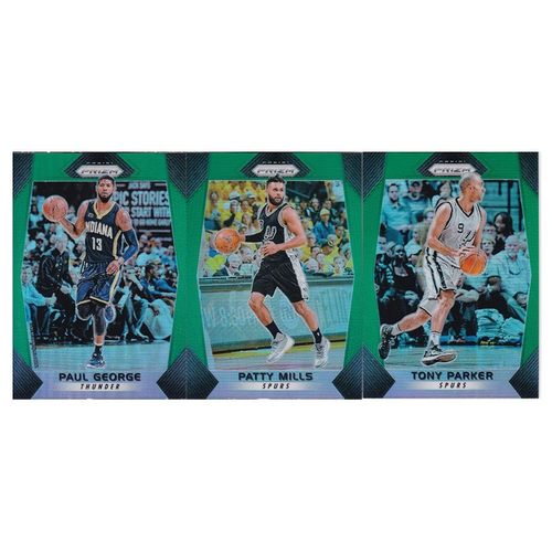 NBA球星卡 保罗乔治 米尔斯 托尼帕克 绿折射 帕尼尼17-18prizm