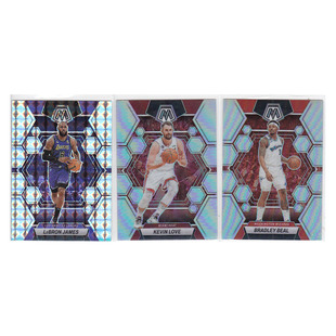 球星卡勒布朗格子 凯文乐福比尔银折射帕尼尼22-23mosaic