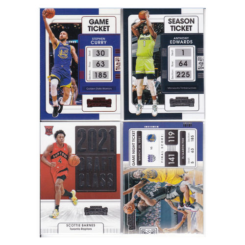 球星卡斯蒂芬库里爱德华兹巴恩斯福克斯帕尼尼21-22contenders