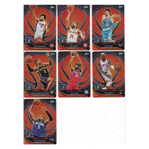 球星卡坎宁安特雷杨鲍尔亚历山大恩比德阿德巴约班凯罗topps2025