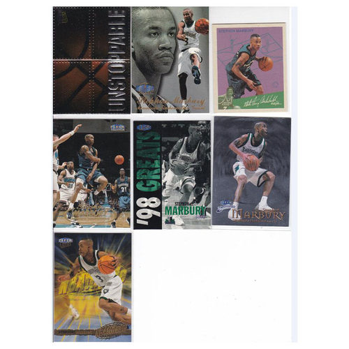 NBA球星卡 斯蒂芬马布里 FLEER 1998  经典老卡折射 独狼 CBA
