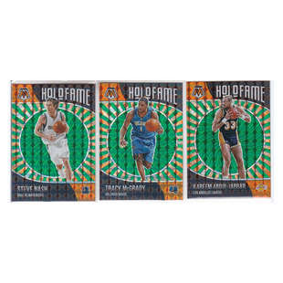 球星卡 纳什 麦迪 贾巴尔 名人堂绿折射 帕尼尼20-21mosaic