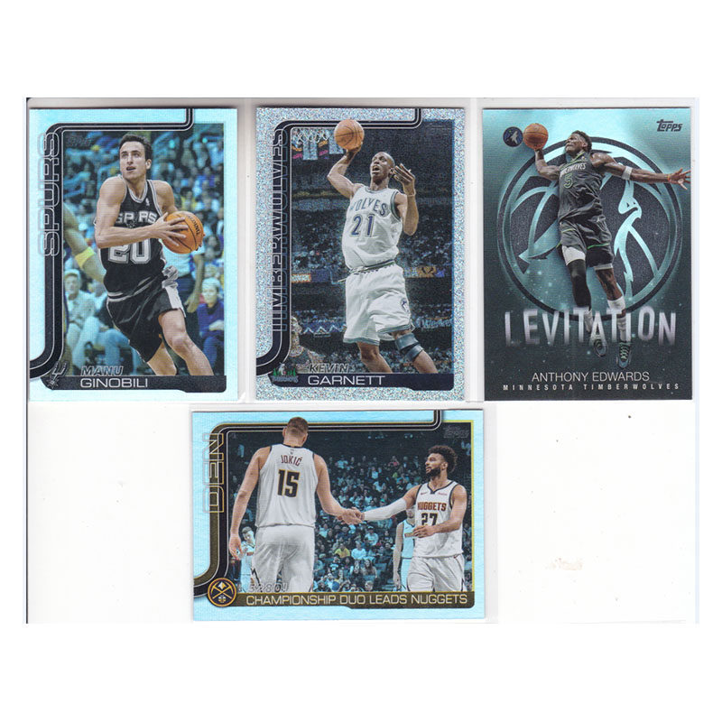 球星卡吉诺比利加内特爱德华兹约基奇穆雷折射topps2025