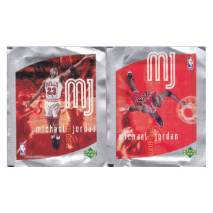 1998 UD Stickers迈克尔乔丹公牛贴纸稀有老卡包每包6张贴纸如图2